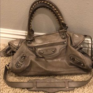 Balenciaga Grey Motorcycle bag